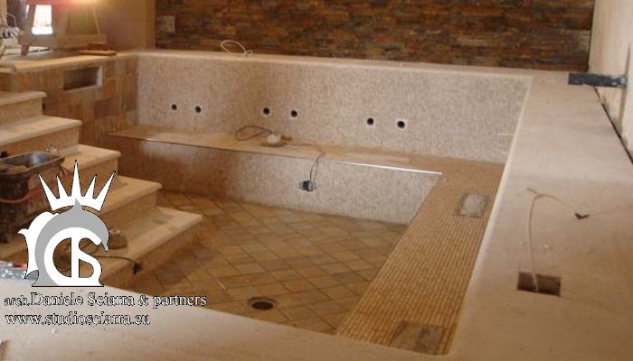 architetto progetti e realizzazione bagno turco in pietra per i centri benessere spa