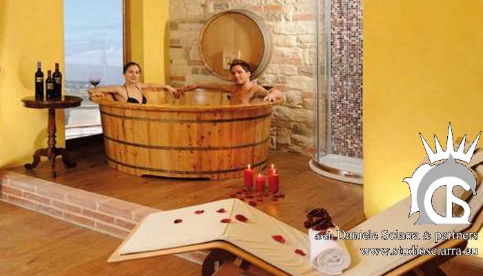 La vinoterapia nella SPA di coppia - Relais Todini